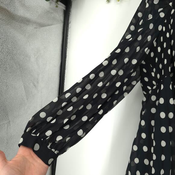 ASOS Curve Design Long Sleeve Polka Dot Dress Size 18 NWT - Picture 7 of 15